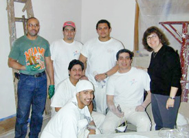 "Audra Frank and her painting crew". 
